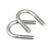 1 5pcslot m12l din3570 stainless steel u shaped tube clamp u bolts m1233384245485157480