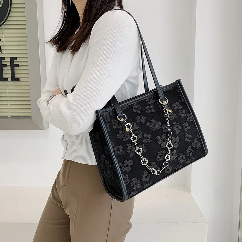 

2022 New Women's Fashion Handbags PU Leather Shoulder Retro Solid ColorUnderarm Bag Casual Women Commuter Tote Bag