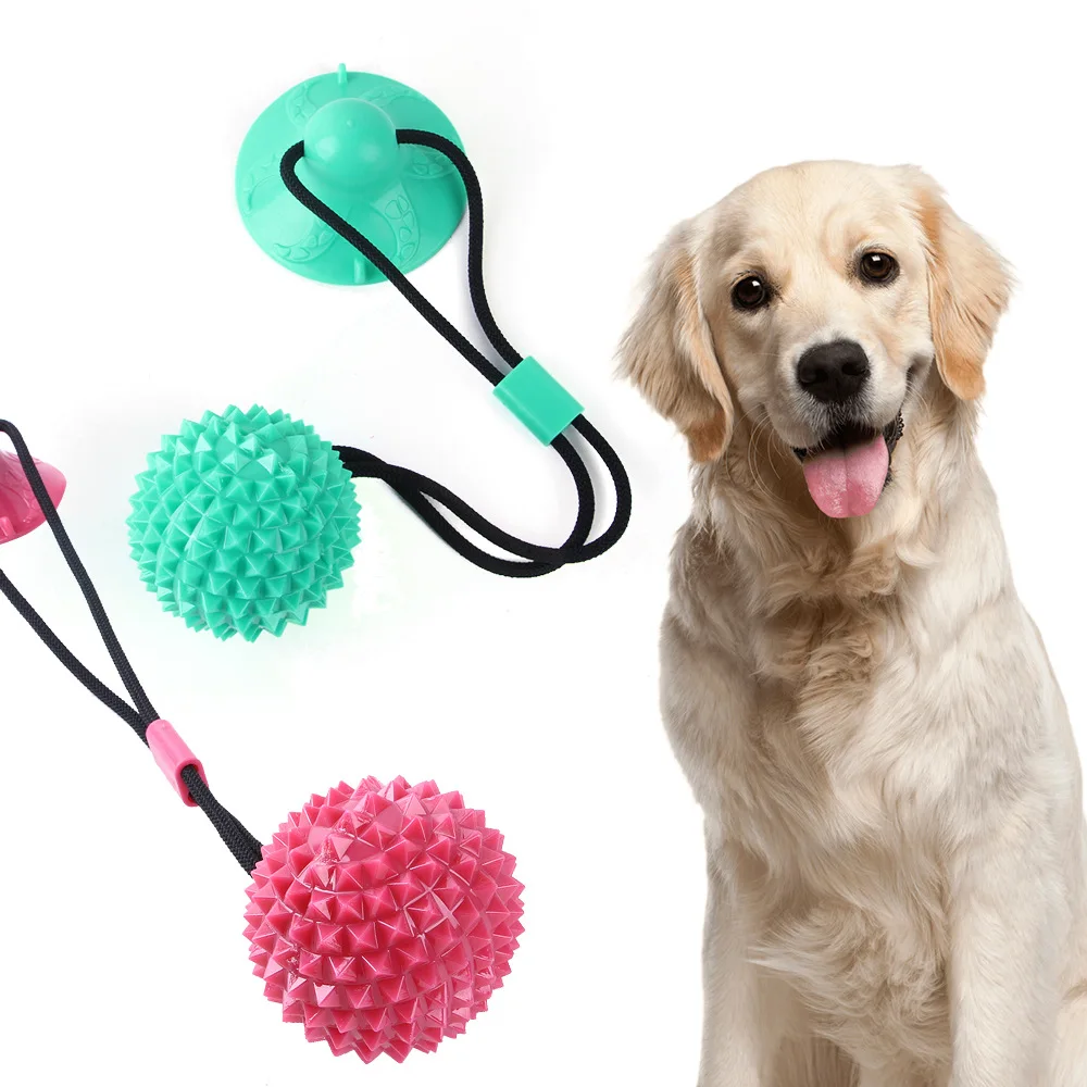 

New 2022 Dog Toys Bite-resistant Teething Pet Puppies Dog Biting Themselves Playing Sucker Tug-of-war Pull Ball Dog Accessories