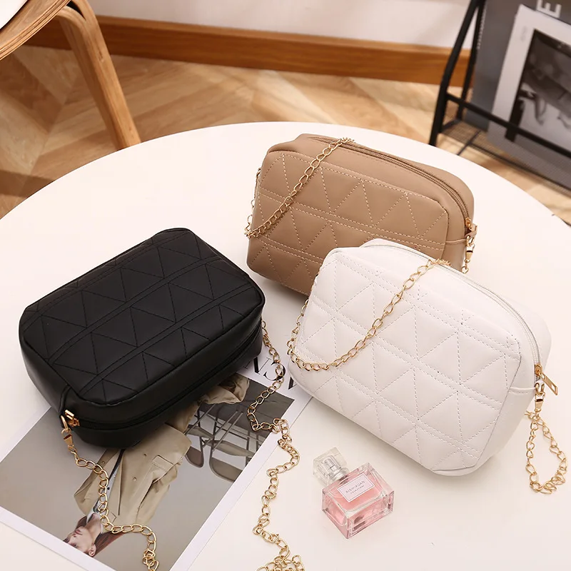 

Small Messenger Bag for Women 2022 Trend Lingge Embroidery Square Female Shoulder Bag Fashion Chain Ladies Mini Crossbody Bags