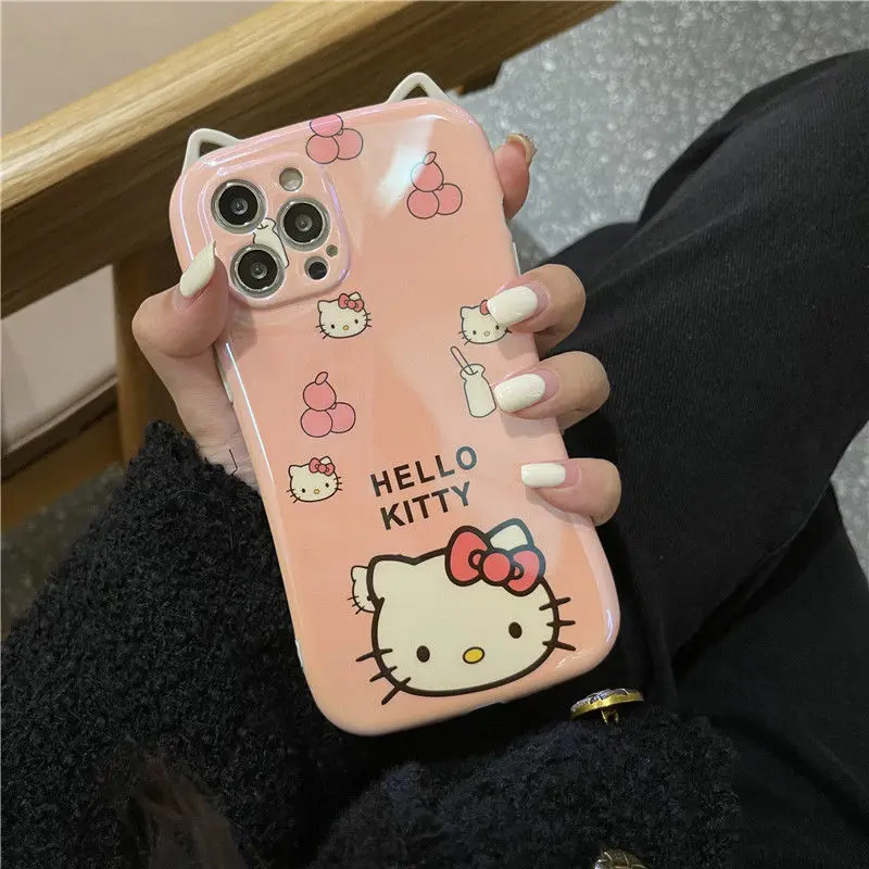 Чехол Hello Kitty для телефона Iphone 13 Pro Max 12 11 X XS MAX XR Blu-Ray мягкий чехол |