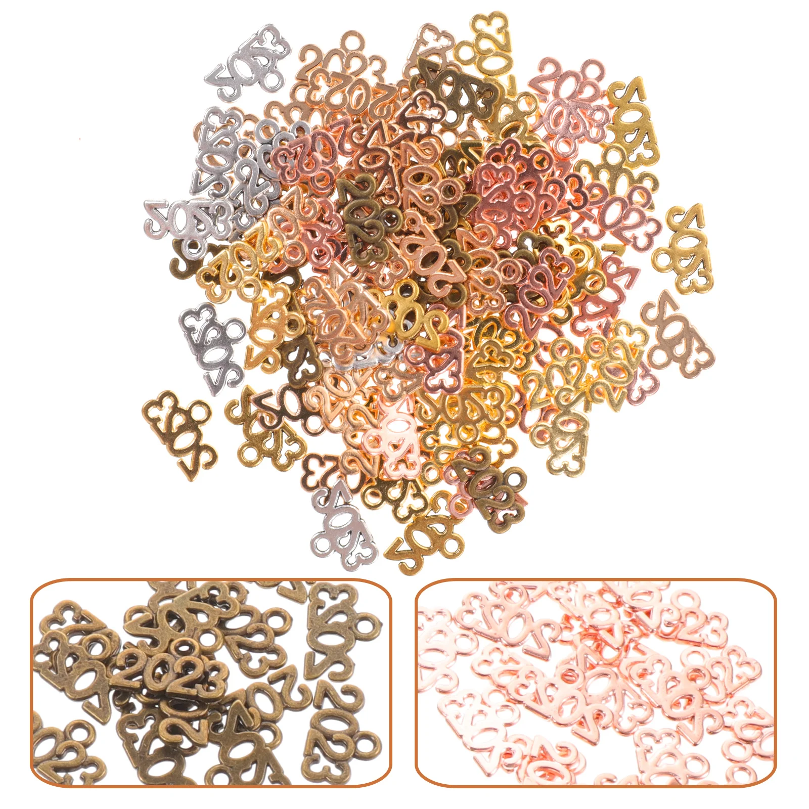 

100 Pcs Necklace 2023 Pendant Jewellery Dainty Earrings Alloy DIY Making Charms