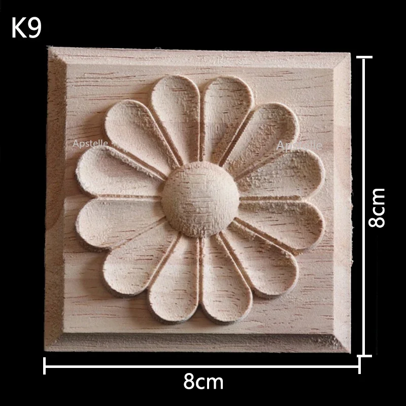 

Деревянные наклейки квадратные цветы