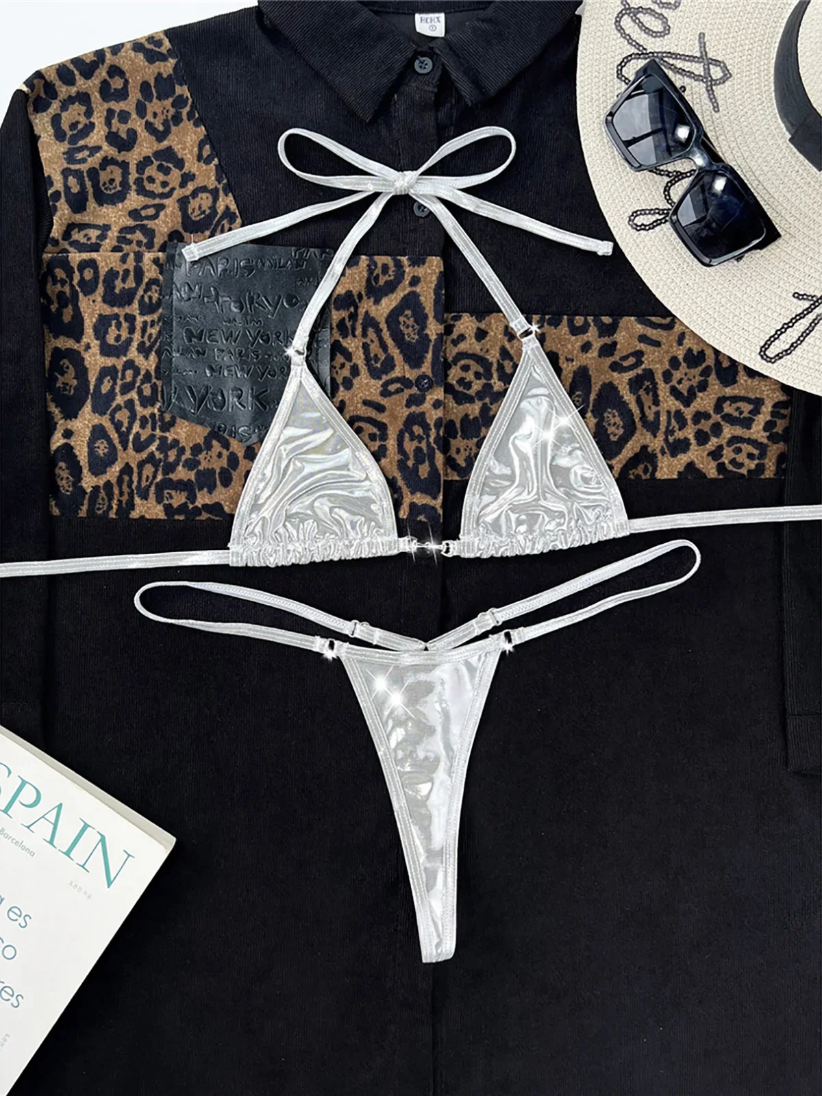 2024 мини микро бикини из искусственной кожи женские купальники женский купальник