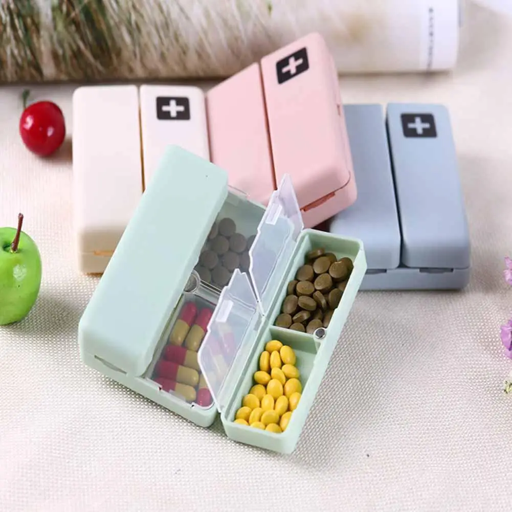 

Foldable Medicine Box 7 Days Weekly Pill Box Travel Medicine Holder Compact Magnetic Suction Tablet Storage Case Organizer Tools
