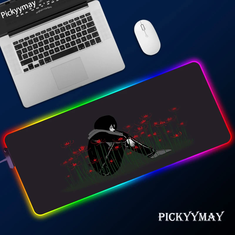 Большой RGB коврик для мыши игровой светодиодный геймеров мой герой Академия