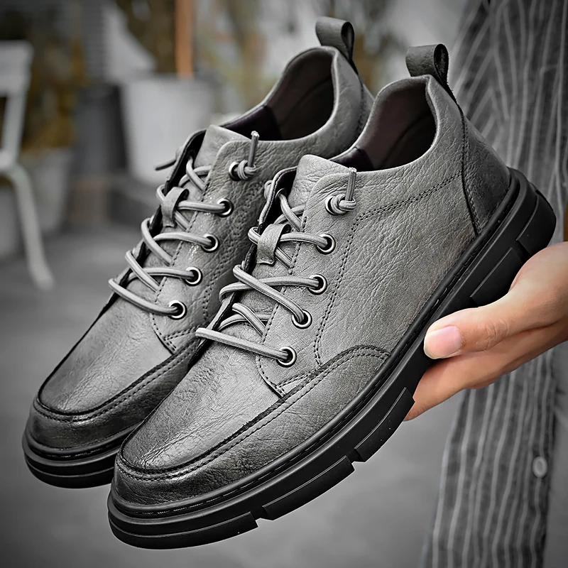 

Genuine Leather Elastic Oxford Shoes Comfortable Outdoor Sneakers Men Shoes Handmade Leather Shoes Casual Shoe Walking Shoes Men
