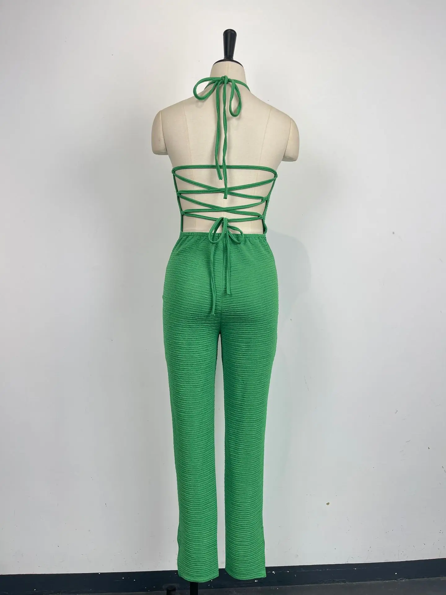LEOSD Fashionable Solid Sexy Backless Bodycon Pants Rompers Split Sleeveless Casual Summer Rompers Womens Jumpsuit for Women