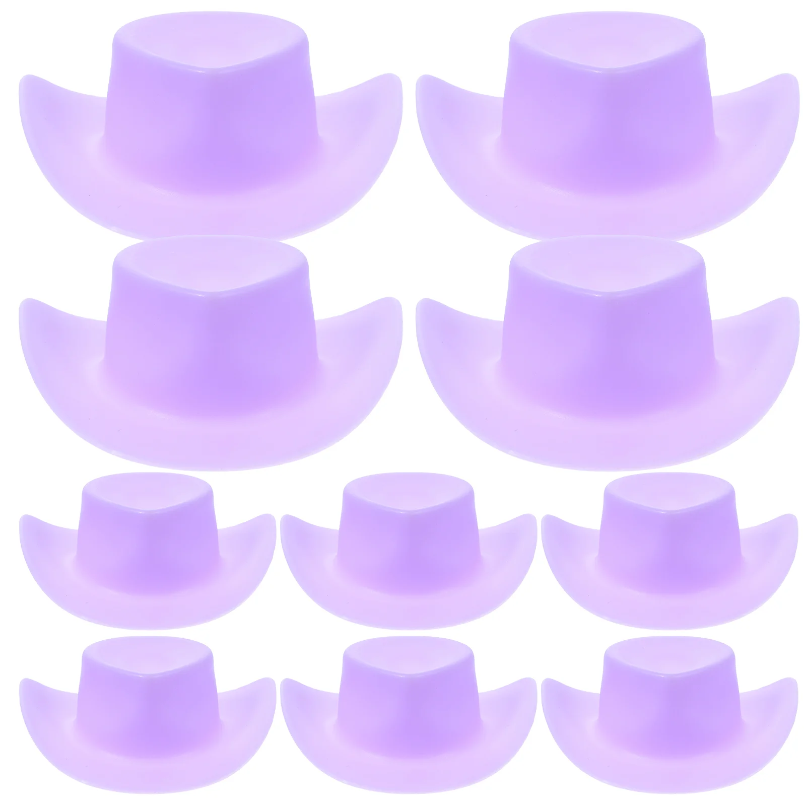 

10 шт. мини ковбойская шляпа фиолетовые крошечные шапки Куклы Детские миниатюрные пластиковые поделки