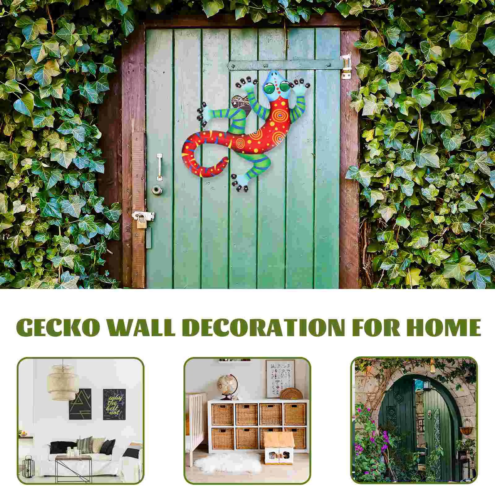 Doitool винтажный декор для террариума металлический геккон настенный 3D ящерица