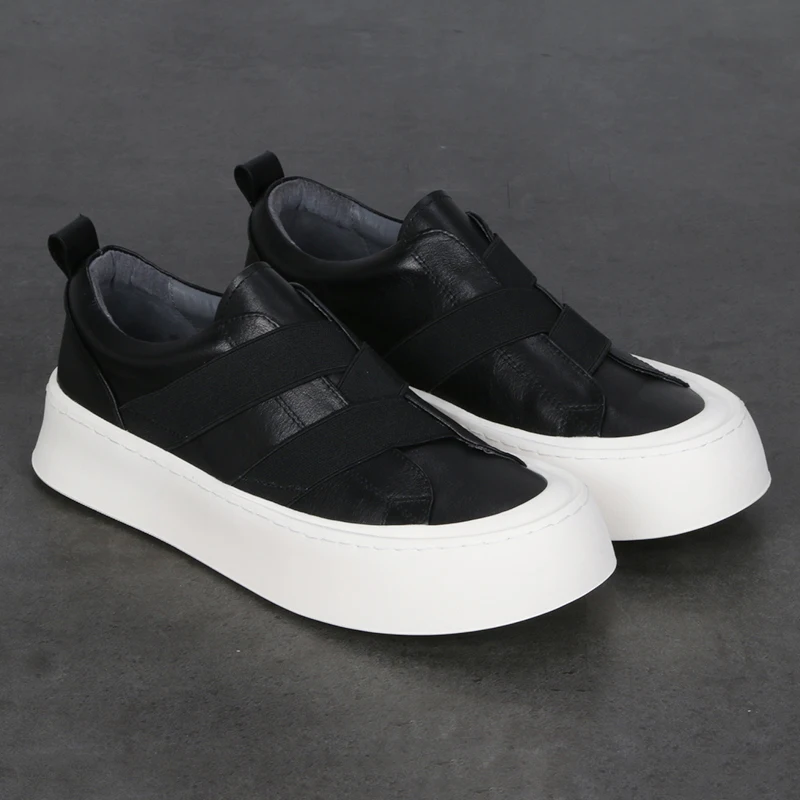 Мужские кожаные туфли низкая подошва толстая износостойкая Повседневная модная