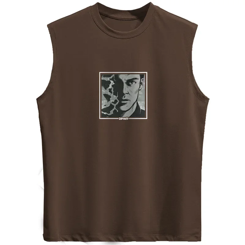 Мужская летняя футболка из чистого хлопка для фитнеса с перекладиной спортивный