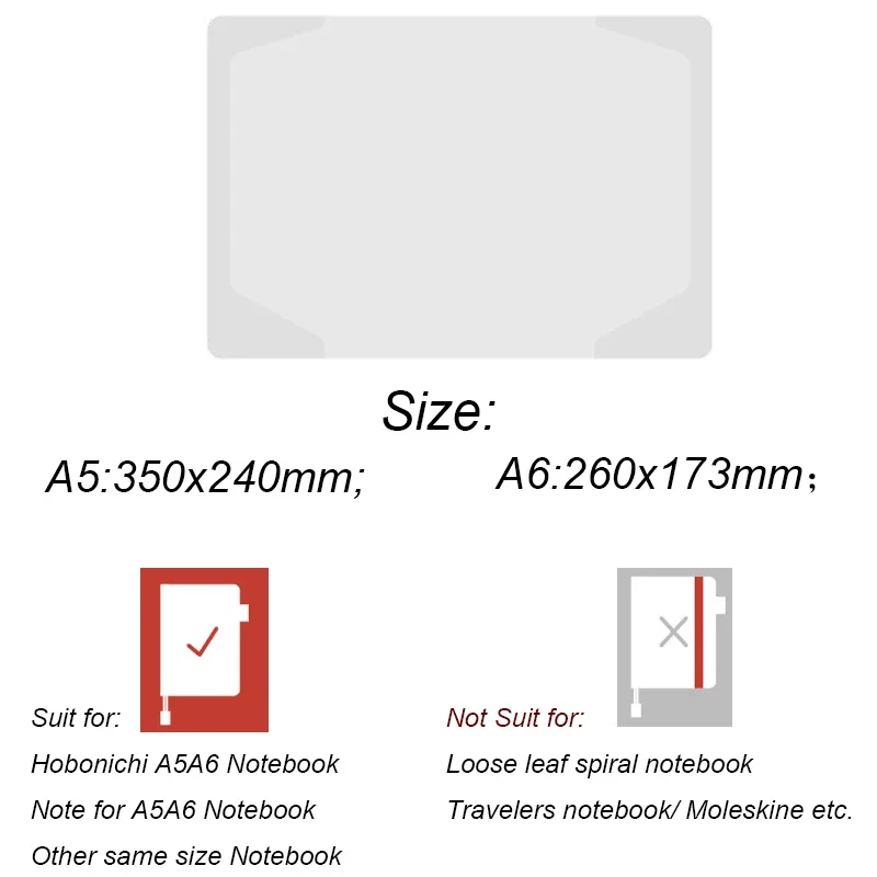 Прозрачная водонепроницаемая обложка для блокнота Fromthenon A5/A6