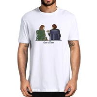 the office jim and pam roof date funny 100 cotton summer mens novelty oversized t shirt women casual streetwear soft tee gift