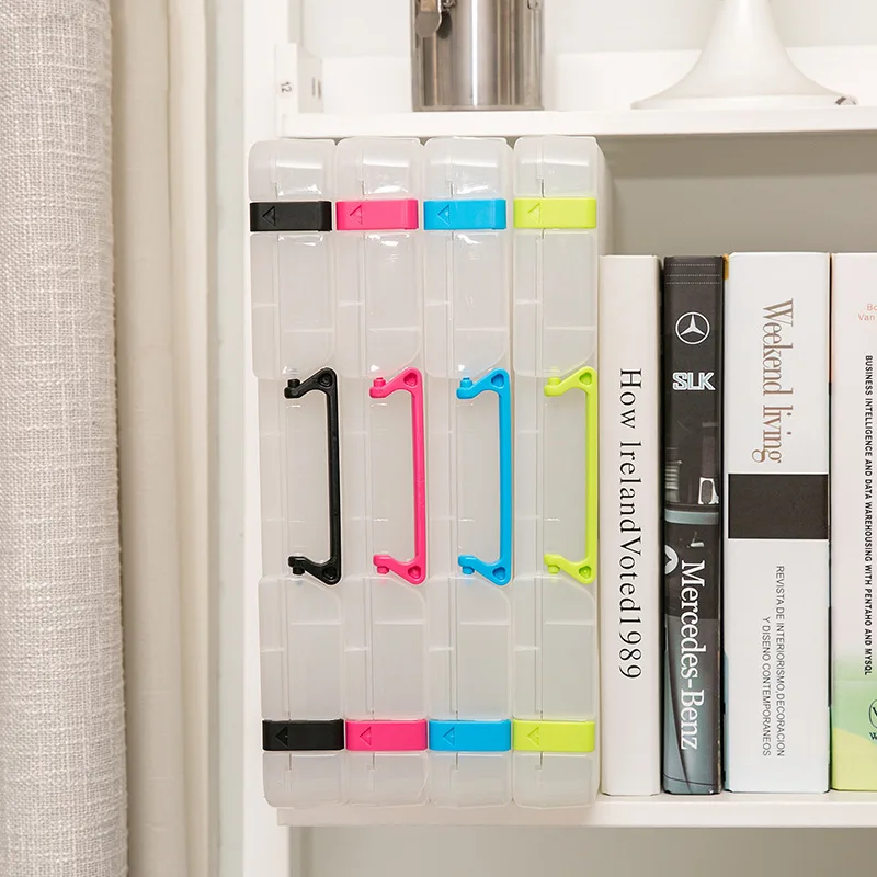 

Прозрачная коробка для хранения A4, Офисная компактная утолщенная семейная коробка для файлов, водонепроницаемые влагостойкие пыленепрони...