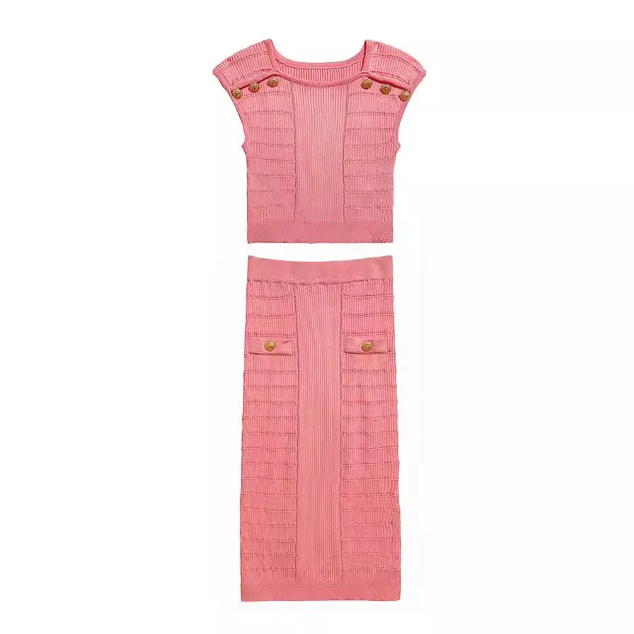 Модное сексуальное утягивающее трикотажное платье 2024 летнее новое поступление