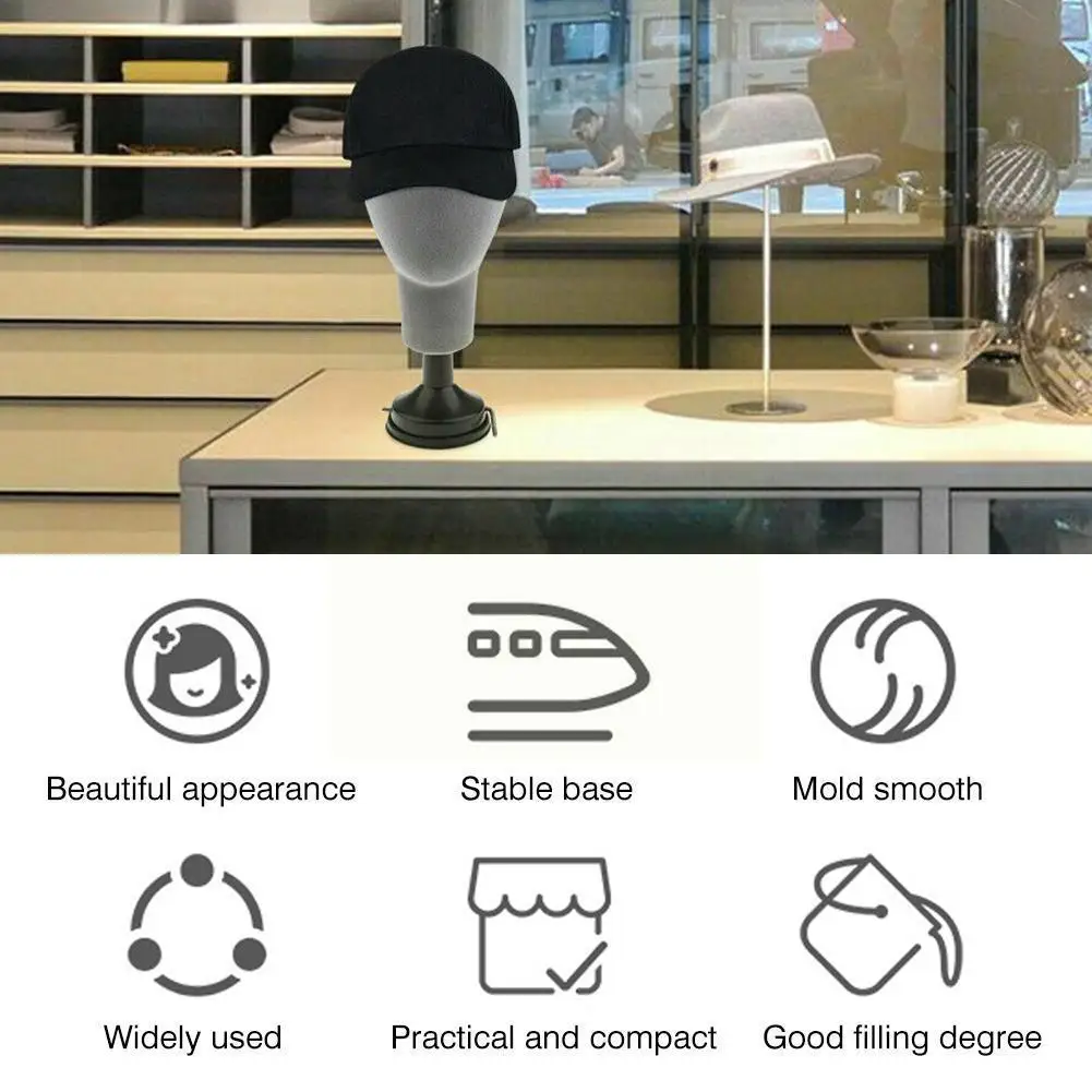 

Adults Flocking Foam Mannequin Model Photography Wigs Glasses Display Props Mannequin Hat Stand Mold Q2a5