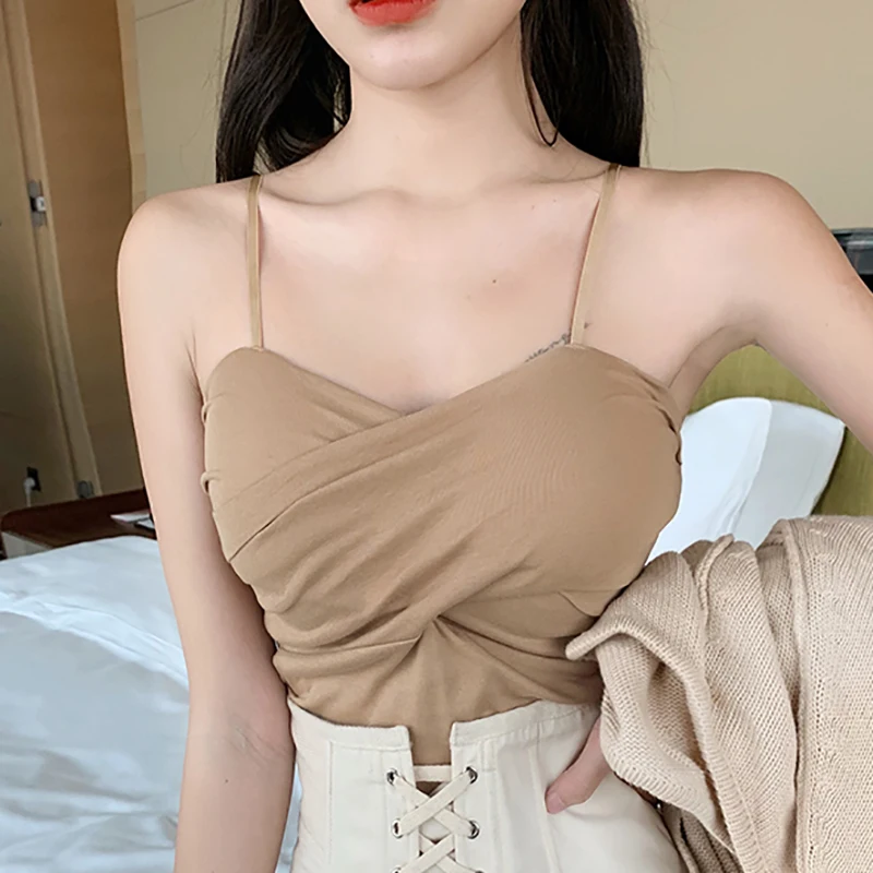 

LJSXLS Short Crop Top Women 2022 Cropped Camisole Summer Tops Backless Tank Top Cami Vest Woman Clothes Haut Femme Ropa Mujer