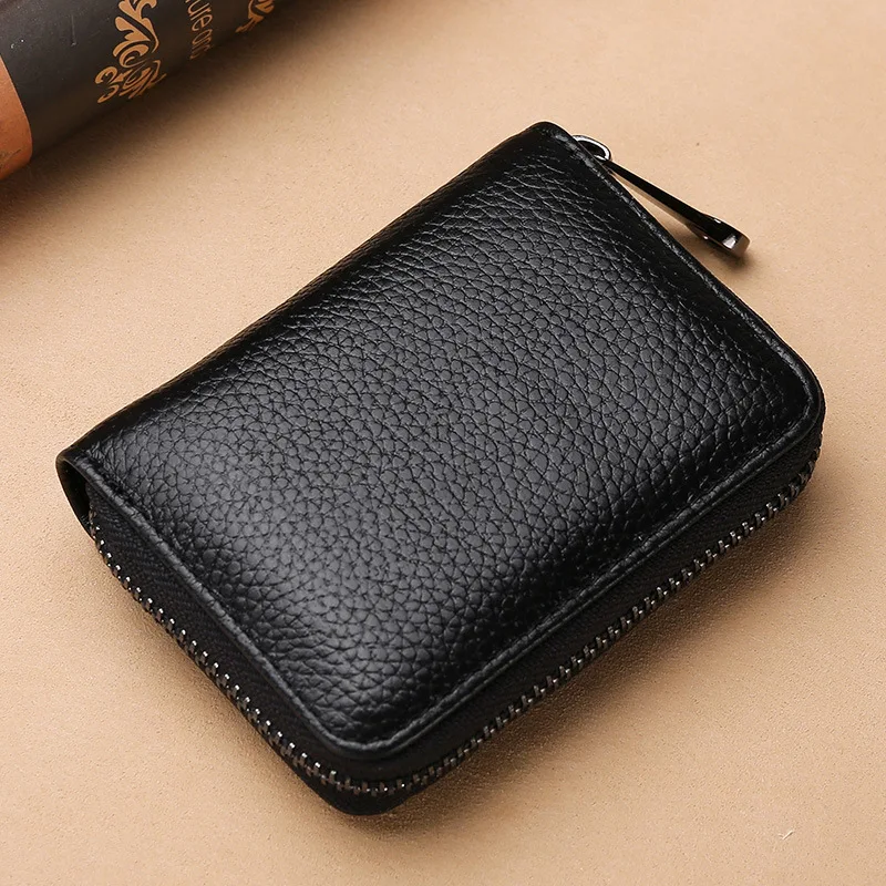 Excellent First Layer Cow Leather Card Holder Genuine Leather Card Bags For Credit ID Business Cards Driving License Coin Purse