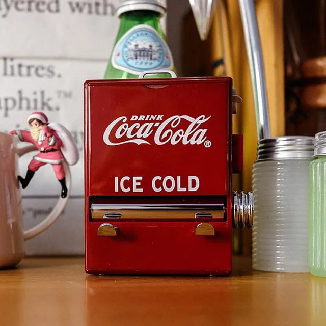 Caja de palillos de dientes de Coca-Cola, popular, creativa, retro americana, mÃ¡quina expendedora con forma de torsiÃ³n, paquete familiar