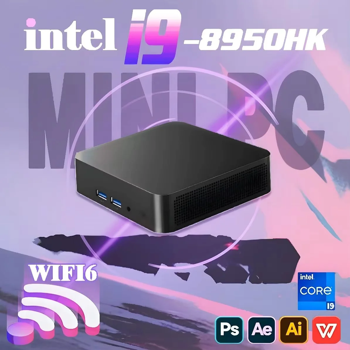 Мини-компьютер Windows 11 Intel Core i9 8950HK мини-ПК 16 ГБ ОЗУ DDR4 1 ТБ 2 SSD настольный ПК Wi-Fi 6