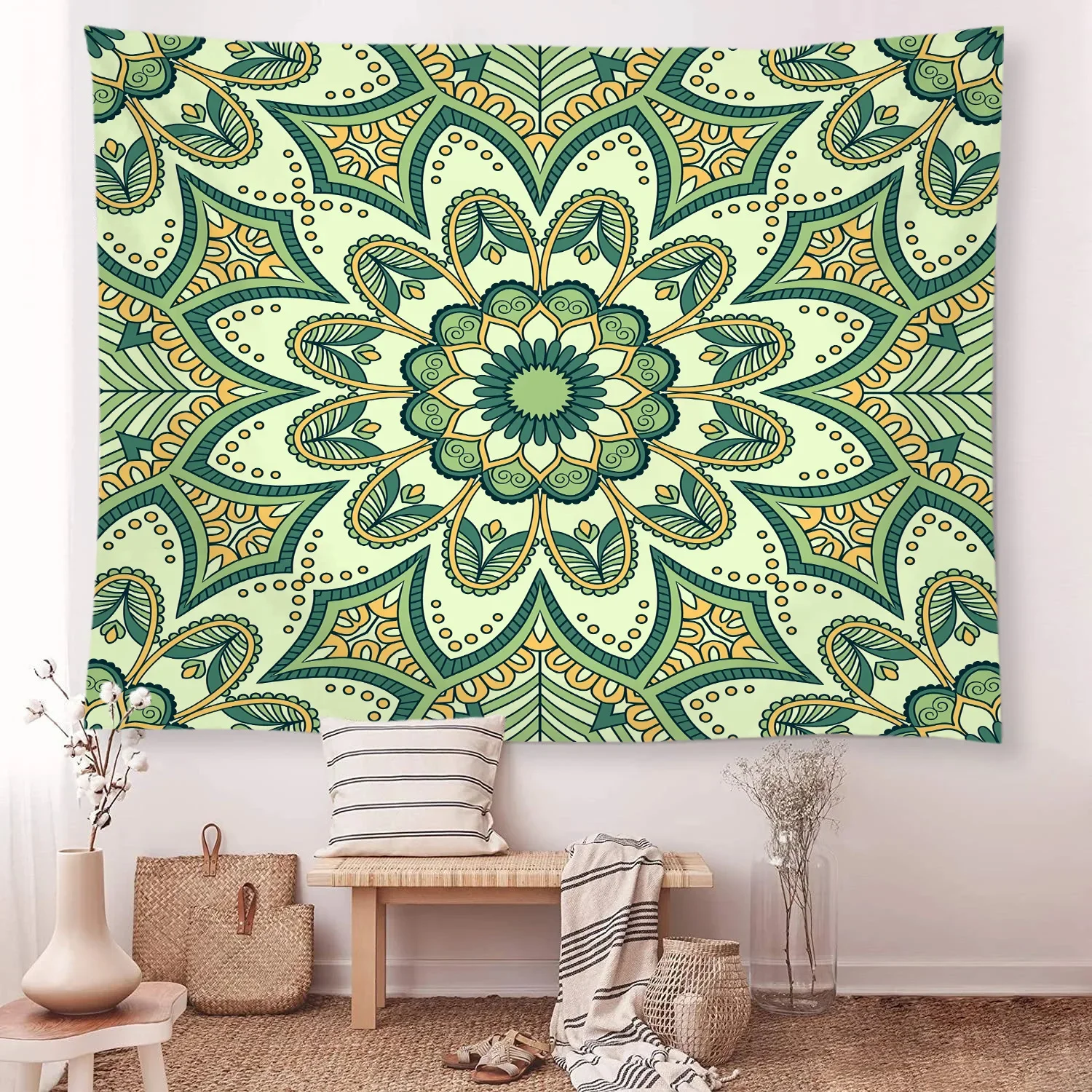Гобелен в этническом стиле с принтом мандалы настенная ткань для гостиной