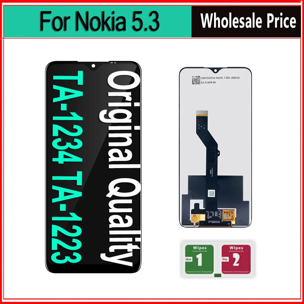Оригинальный дисплей для Nokia 1234 ЖК сенсорный экран в сборе Замена 1227 TA-1229 TA-1223 TA- -
