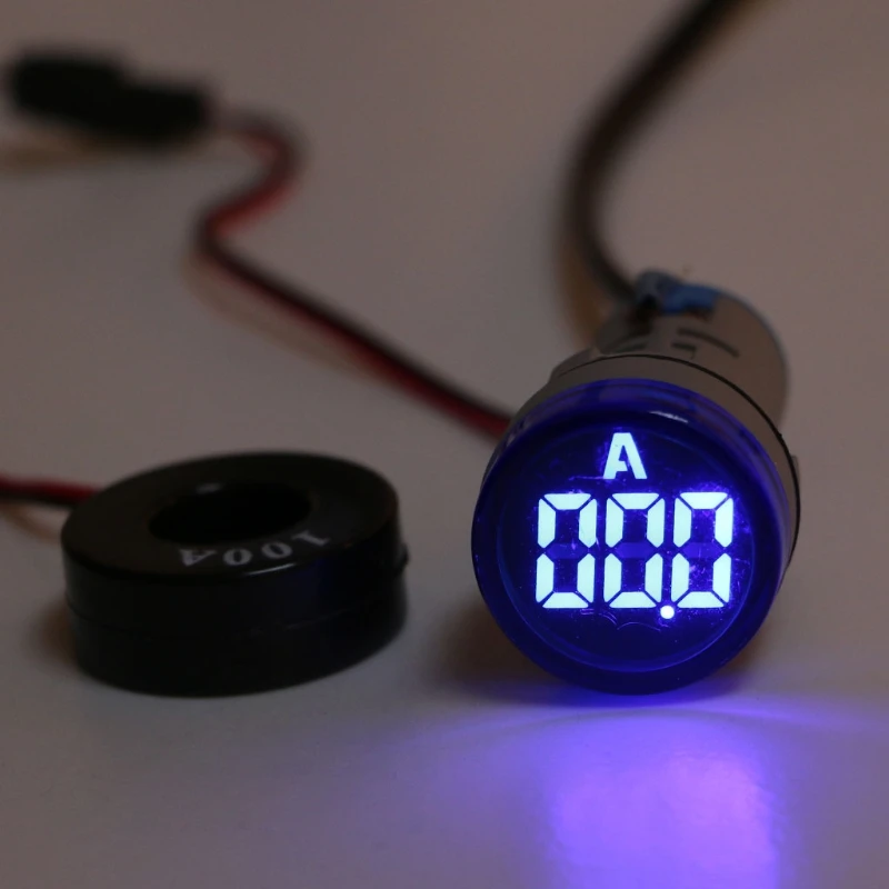 

AC220V 22mm Digital Ammeter 0-100A Current Monitor Meter Signal Lamp Amperemeter TOP ones