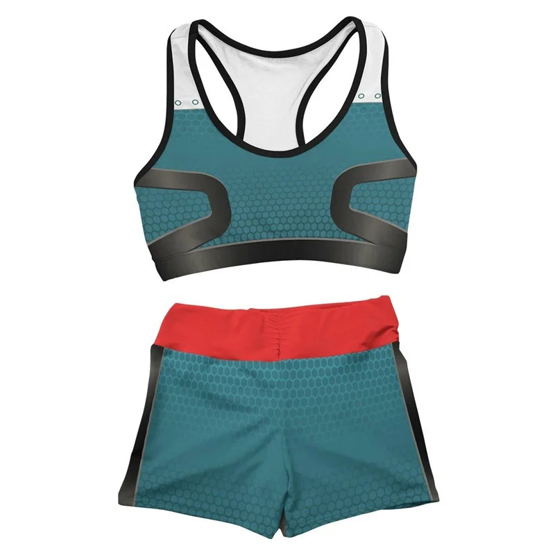 My Hero Academia Bakugou Katsuki Midoriya Izuku Cosplay Gym Sports Underwear Swimsuit Beach Shorts Vest Swimming Pants Costumes