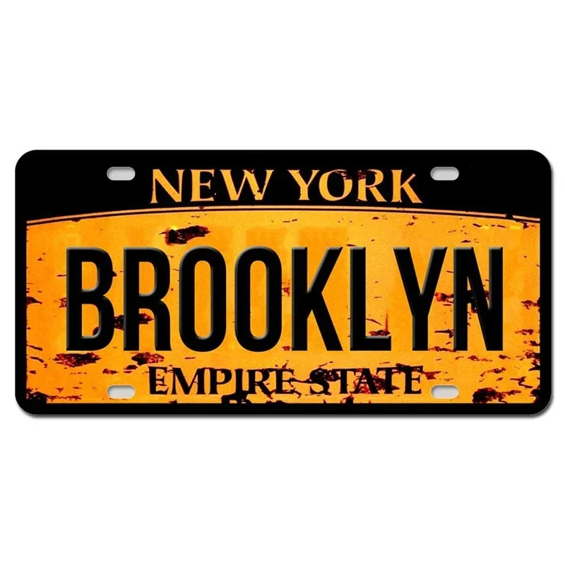 

13 см X 6,6 см 1 шт. Нью-Йорк BROOKLYN TEXT Автомобильная наклейка Стиль номерного знака Водонепроницаемая наклейка Багажник мотоцикла Декор, ПВХ