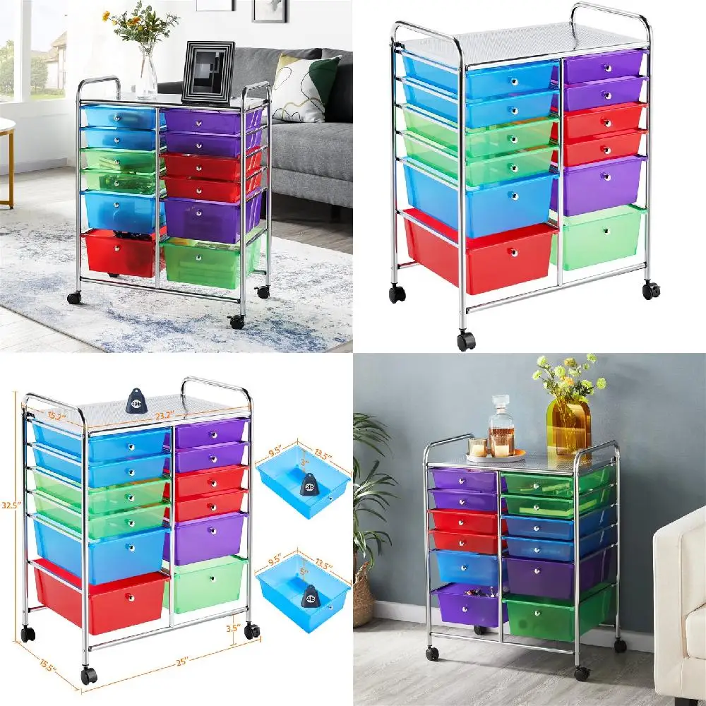 

Exclusive Multi-color Stylish Plastic & Metal Organizing Gallon Drawer Chests: Ideal Storage Solution for a Perfect Home.