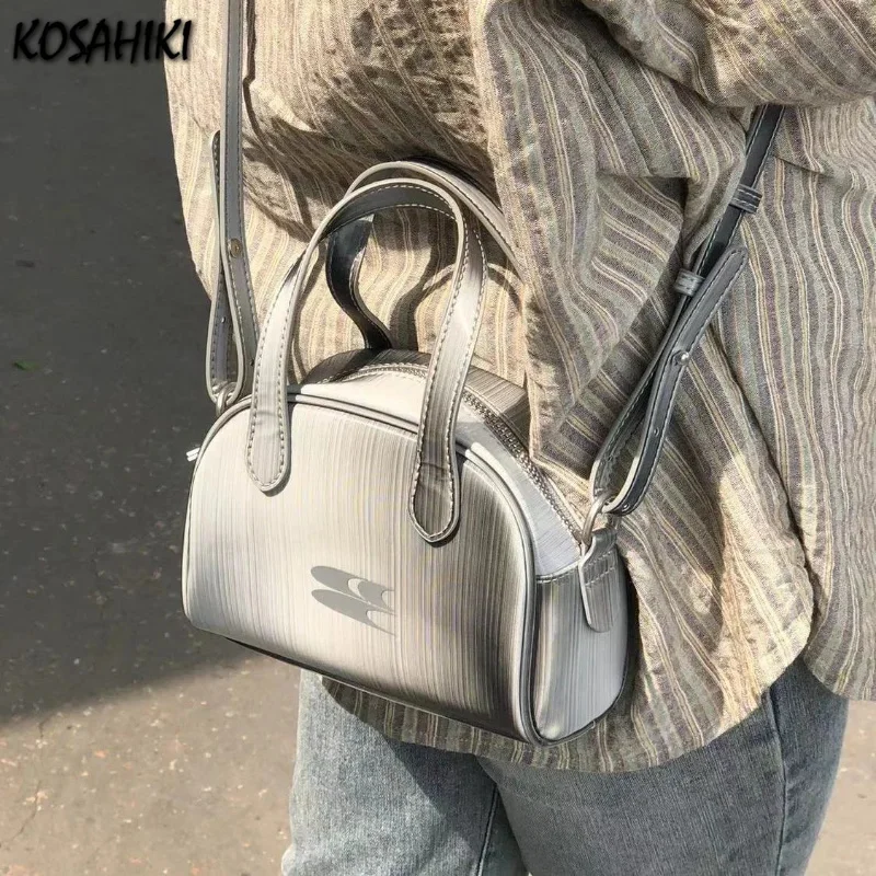 

Holographic Vintage Simple Women Shoulder Bags Fashion Y2k Ahetic Luxury Design Crossbody Bags Korean Casual Trendy Handbags