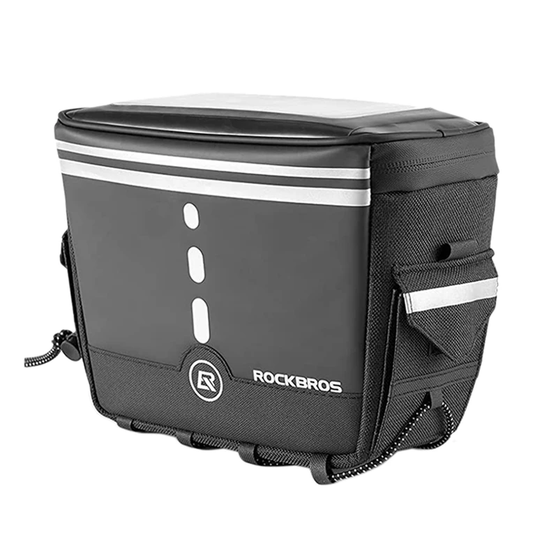 

ROCKBROS Bike Handlebar Bag Front Frame Bag Bike Storage Bag Lightweight with Shoulder Straps for Road Mountain Bike
