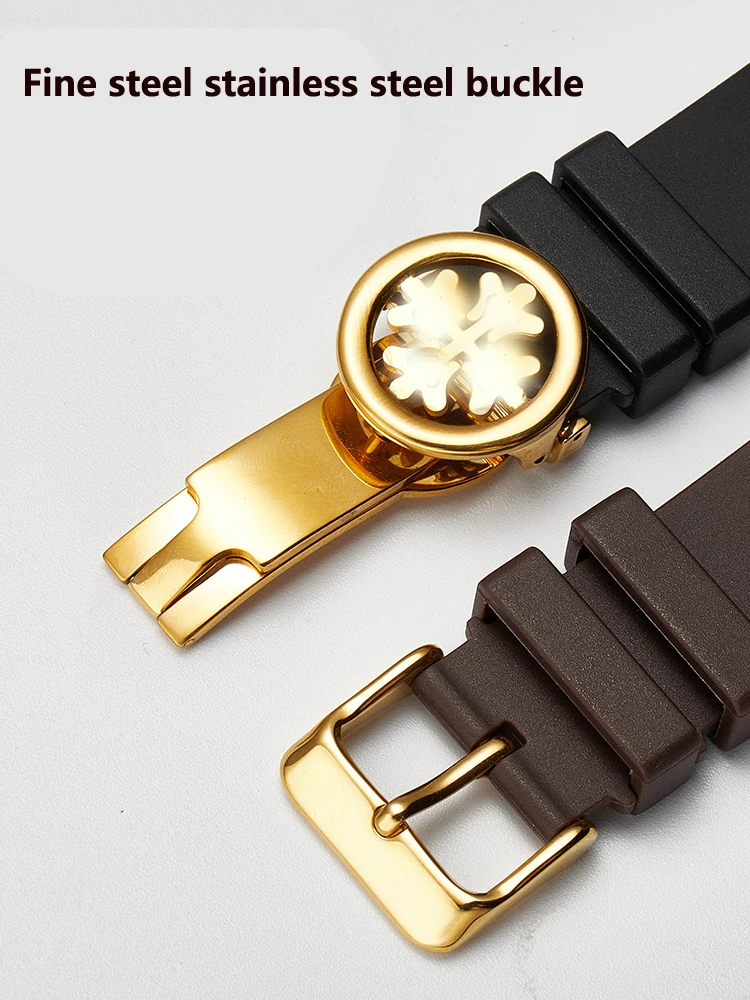 For PP Patek Philippe High Quality Silicone Watch Belt 5711 5712g Nautilus Watch Strap Special Interface 25mm*13mm Men Watchband