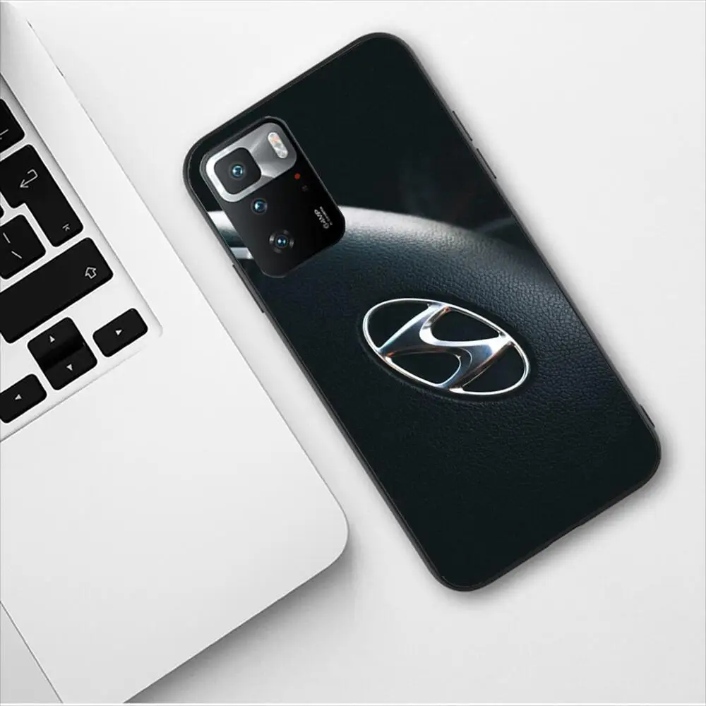 Hyundai Luxury Car Logo Phone Case For Redmi 9 9A 7A 10 8A 10A 8 Note 11 10S 7 11S Plus POCO X3 Pro Luxury Design Fashion Cover