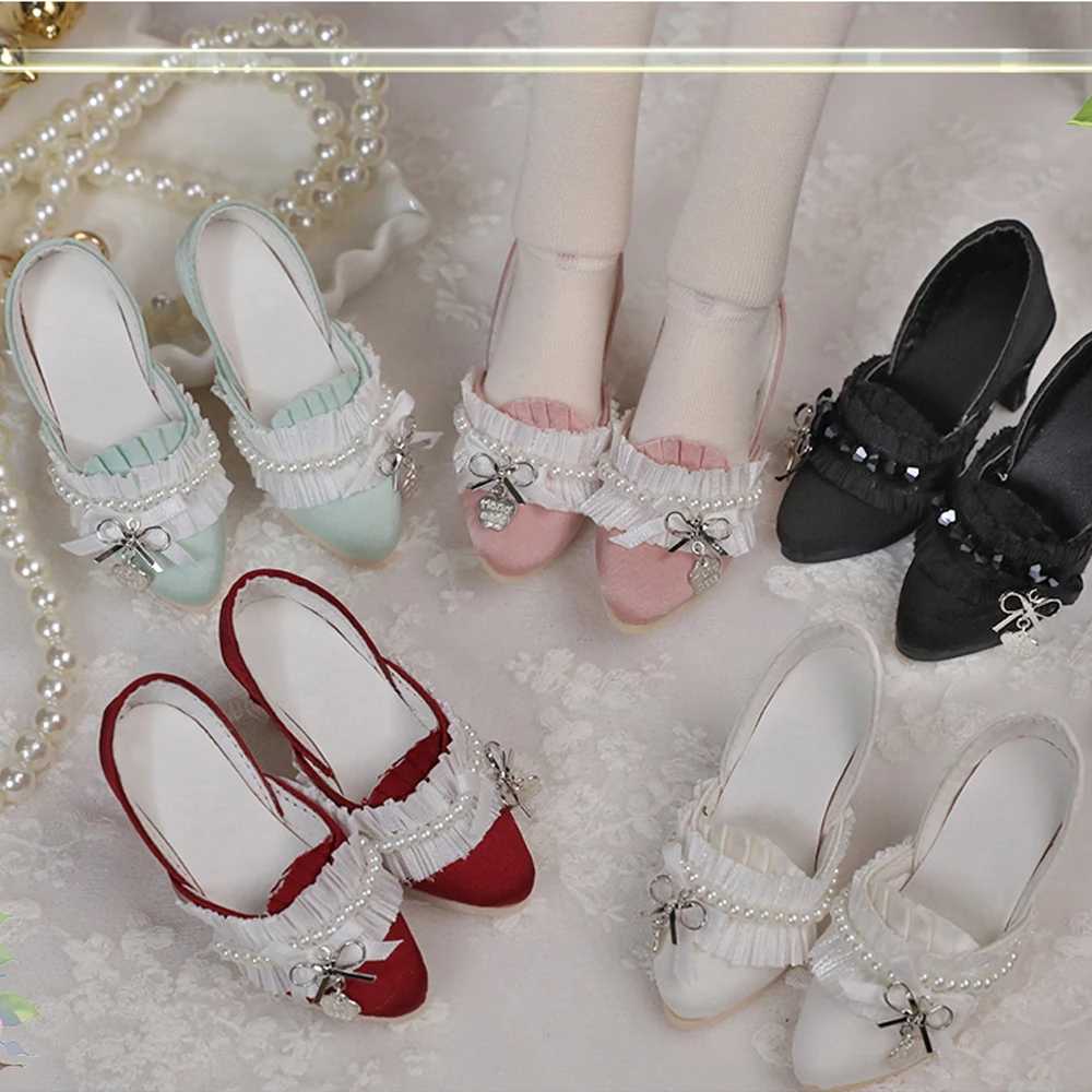 Детская игрушка ручной работы 1/4 мsd кукольная обувь розовые зеленые красные