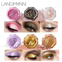 langmanni 6 color diamond pearl liquid eye shadow paste shine bright long lasting waterproof glitters for eyes female makeup