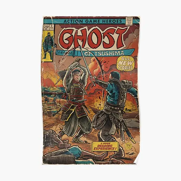 

Ghost Of Tsushima Fan Art Comic Cover Poster Modern Decoration Art Picture Painting Home Room Funny Print Decor No Frame