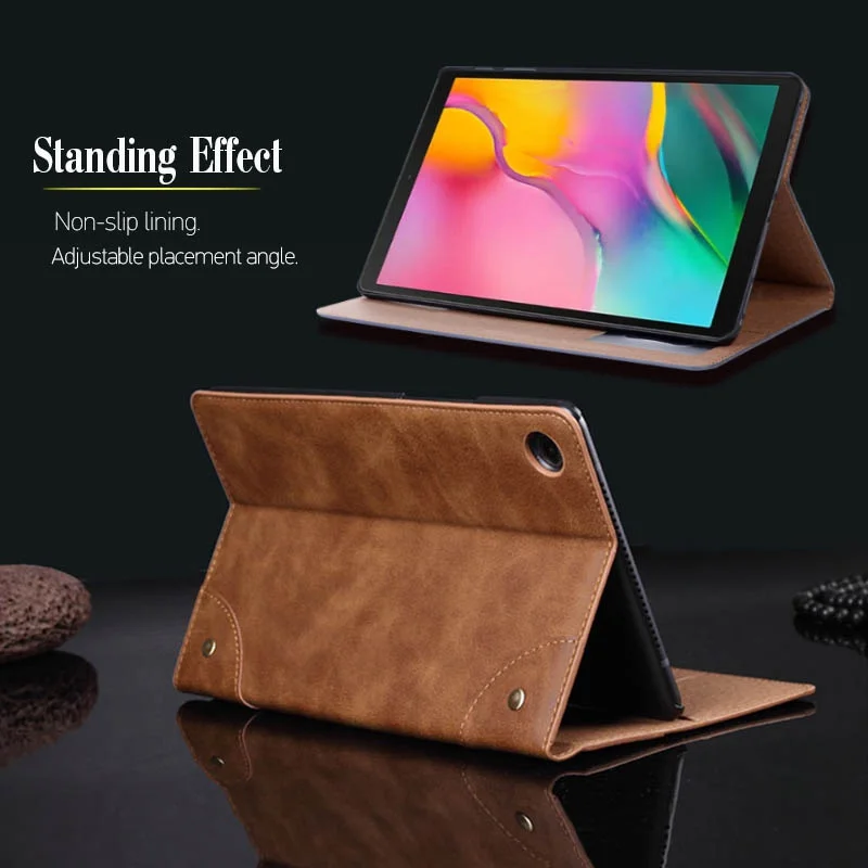 Винтажный кожаный чехол-книжка с подставкой для Samsung Galaxy Tab A7 T500 10 4 S2 S3 9 7 T820 S4 S5E S6Lite
