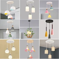 post modern simple creative led bar table lamp designers art lamp restaurant coffee three head crystal decorative chandelier
