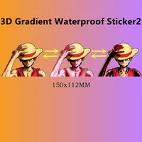 2022 new one piece gradient sticker luffy 3d illusion sticker creative cartoon gradient notebook sticker laptop sticker