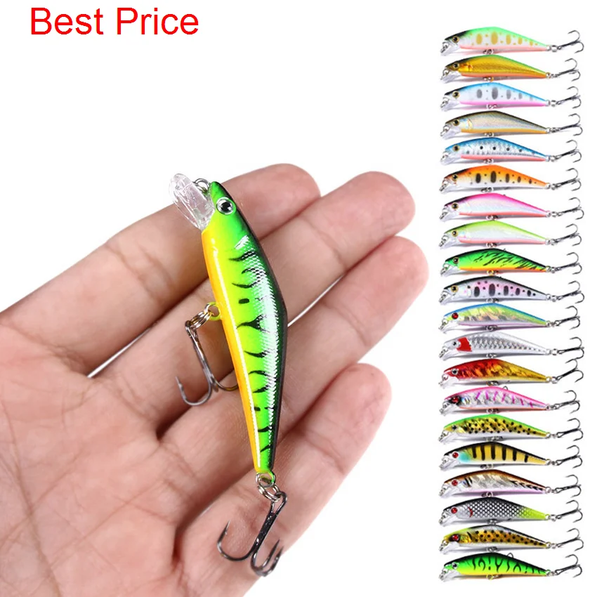 

200Pcs Road Yamino 6.8cm-5.2g-8# Hook Double Hook Long Throw Submerged Short Tongue Bait