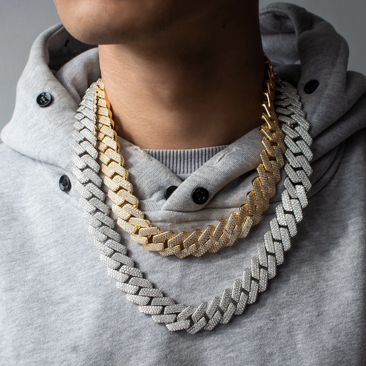 Ювелирные изделия Kibo желтое/белое золото 15 мм 16 18 серебро 925 пробы кубинская