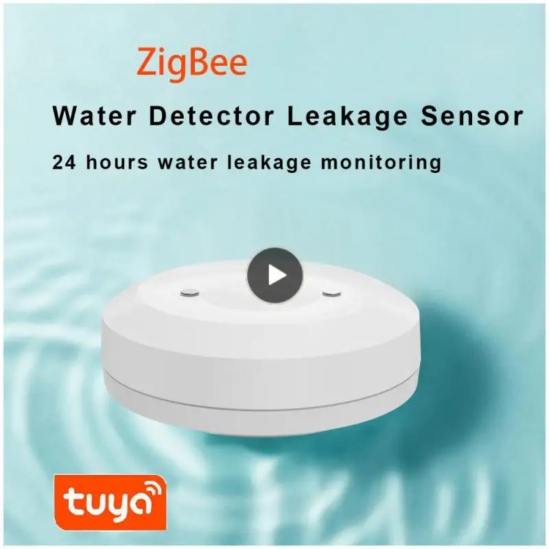 

Flood Sensor Water Linkage Alarm Zigbee Water Immersion Sensor Real-time Detection Water Sensor Water Leak Detector Tuya