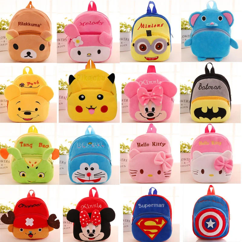 

Cute Baby Children's Plush Schoolbag Mini Backpack For Boy Cartoon Animation Kindergarten Early Childhood Schoolbag Toy Bag Girl