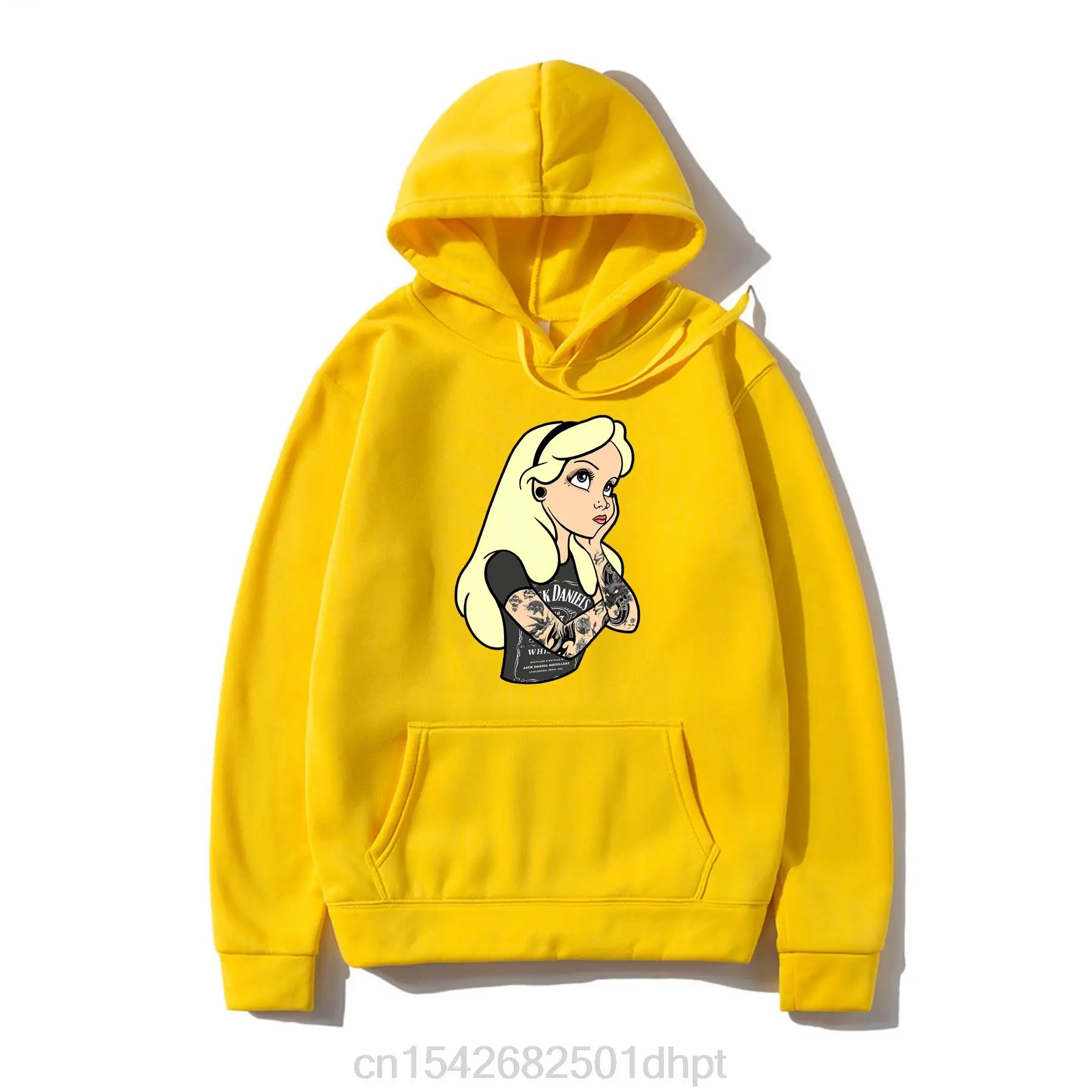 

Men/women Fashion Hip Hop Oversize Alice In Wonderland Indie Swag Tattoos Gothic Punk Hoodies Unisex Clothes Sweatshirt Vintage