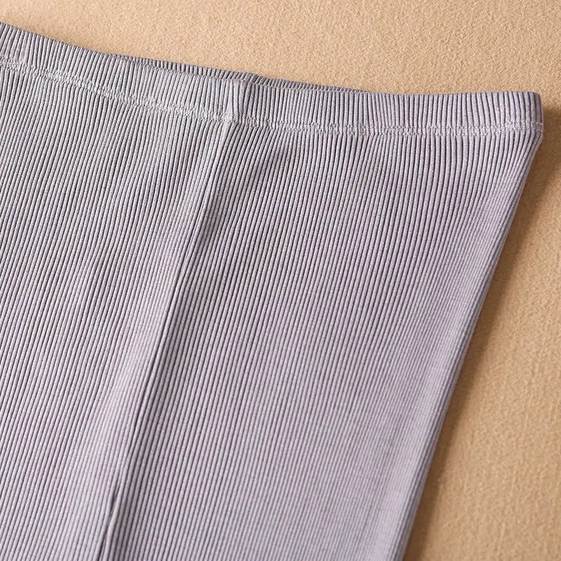 Silk Cotton Thermal Underwear Set Large Round Neck Lace Autumn and Winter Slim Solid Color Long Johns Single Layer Knitted Shirt