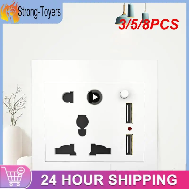 

3/5/8PCS Universal 2100mA 5V 2 USB Wall Socket AC 110-250V Smart Home Wall Charger 2 Ports USB Outlet Power Charger For