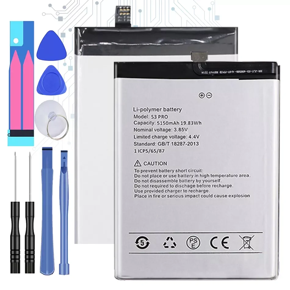 

2023New 5150mAh Replacement Battery For UMI Umidigi F1/ F1 Play/ S3 Pro /S3Pro / F1Play