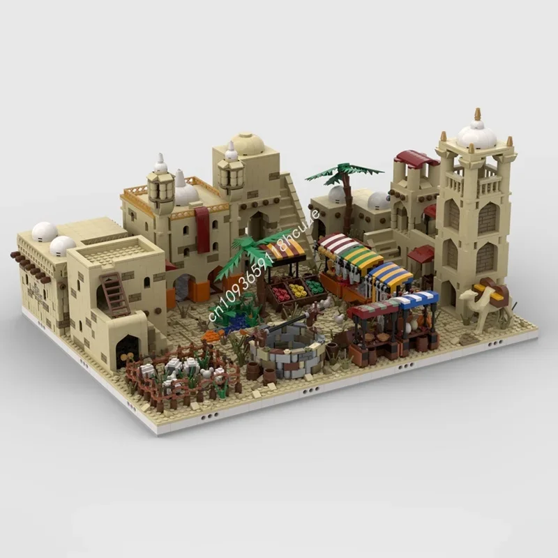 3957 деталей MOC: Модульная модель «Пустынная деревня» — конструктор, подарок на праздник, игрушка для сборки, идея для творчества, кирпичики DIY (art.: 3920db5c2aef8) - 3920db5c2aef8
